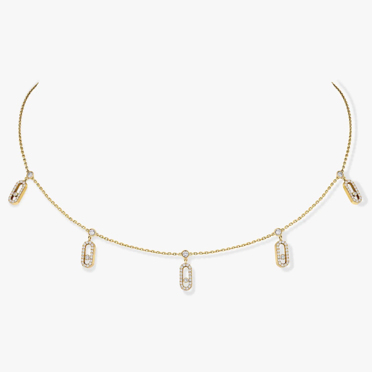 Collier Choker Move Uno Pampille pavé or et diamants