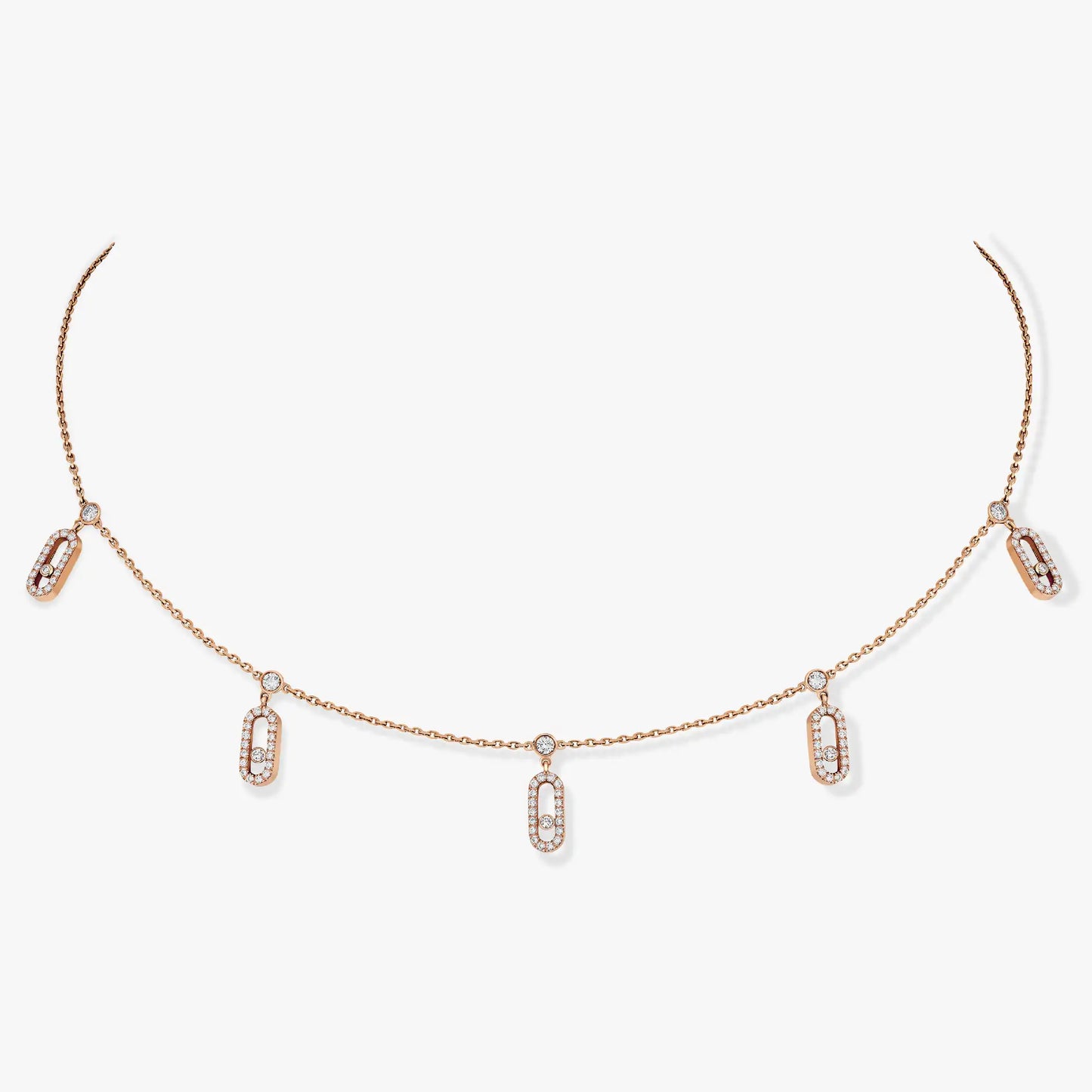 Collier Choker Move Uno Pampille pavé or et diamants