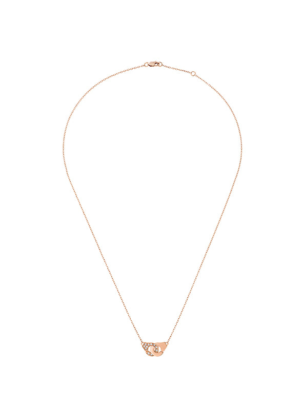 Collier Menottes R8 or rose 18Kt et diamants