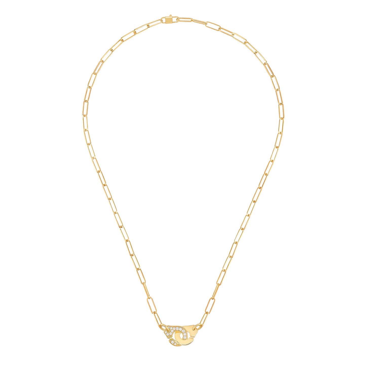 Collier Menottes R10 or jaune 18Kt et diamants