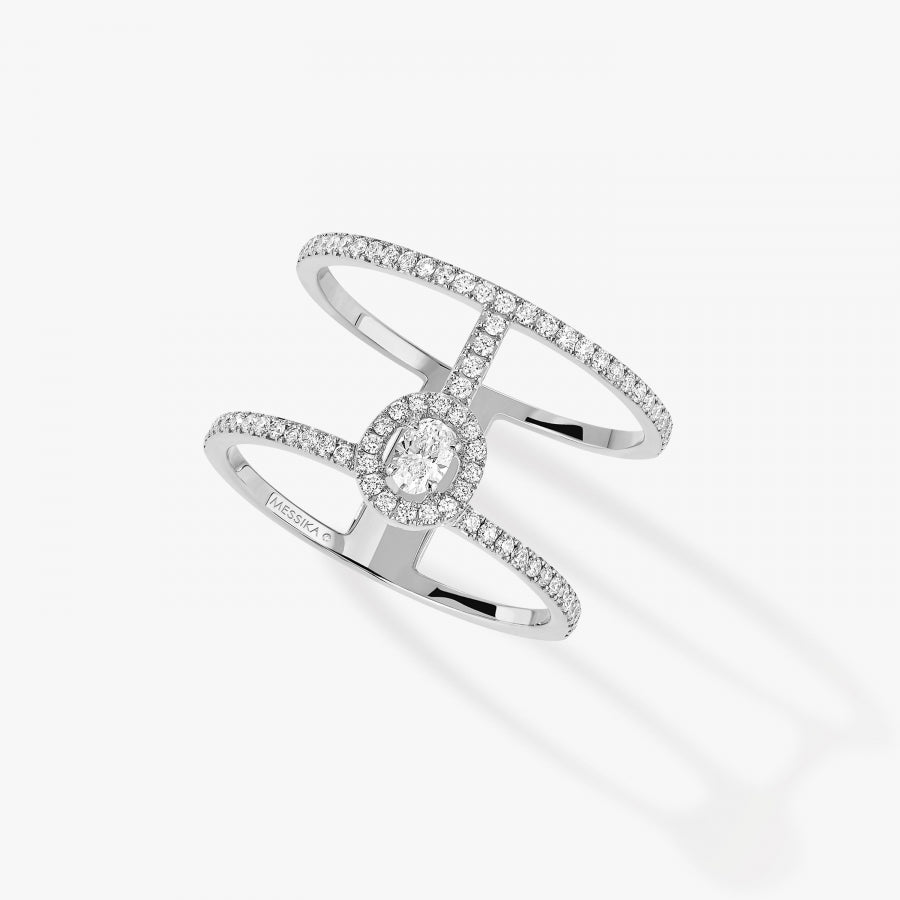 Bague Glam'azone 2 rangs pavée