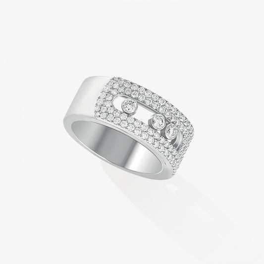 Bague Move Noa Pavée or et diamants grand modèle