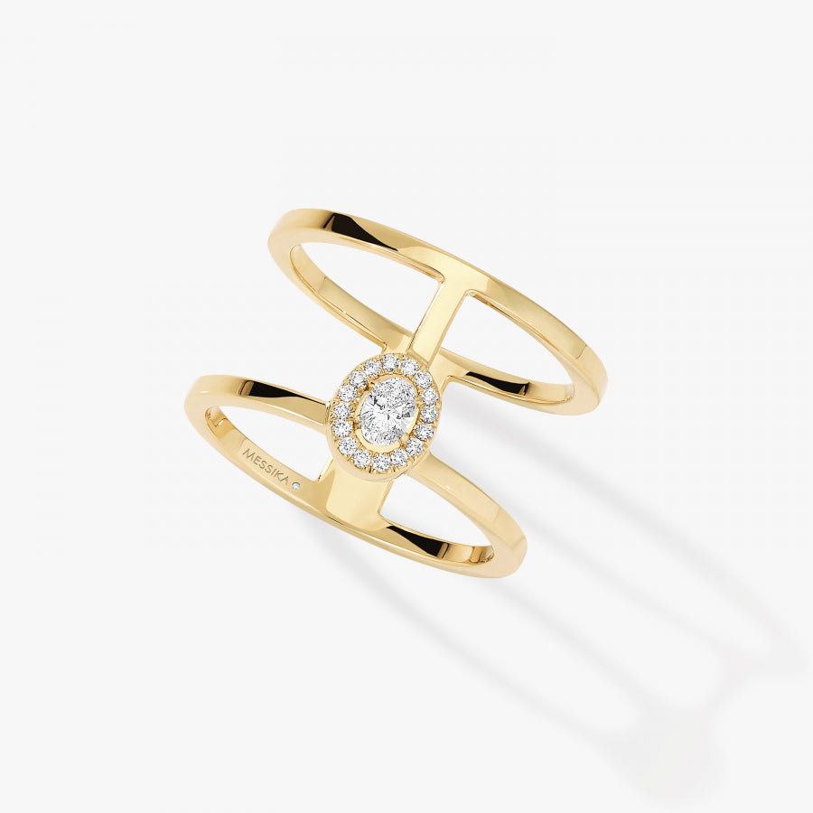 Bague Glam'azone 2 rangs or et diamants