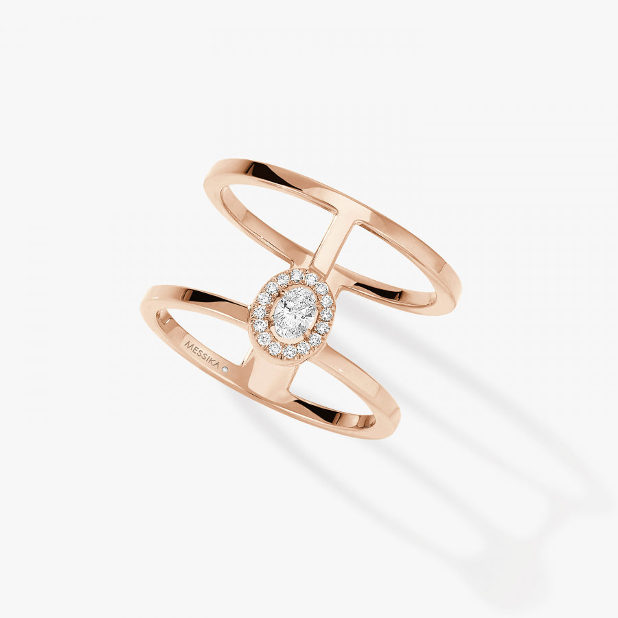 Bague Glam'azone 2 rangs or et diamants