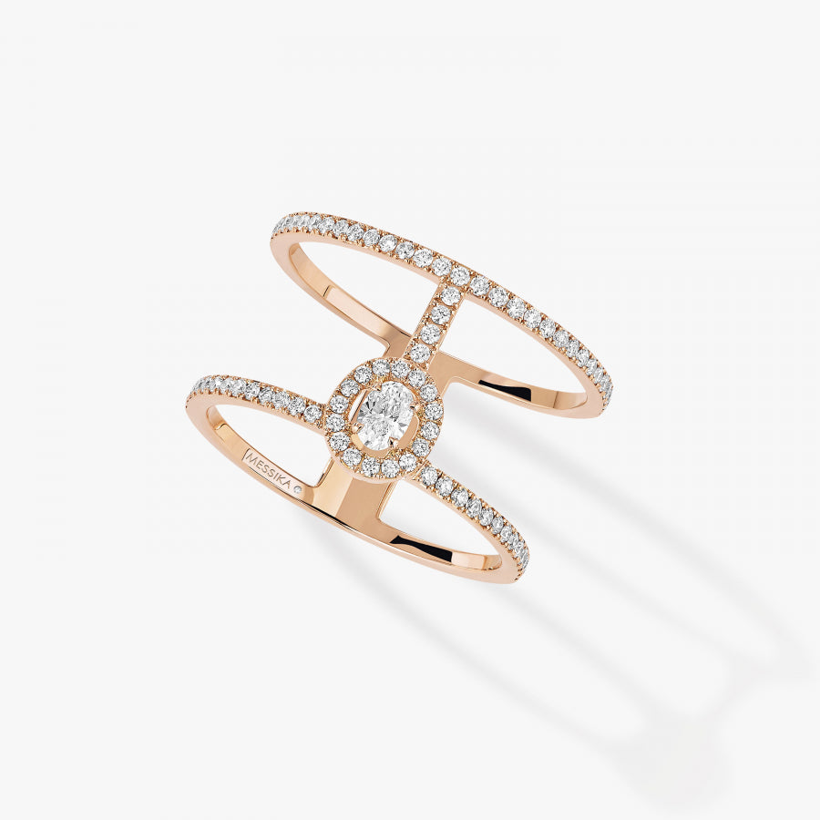 Bague Glam'azone 2 rangs pavée