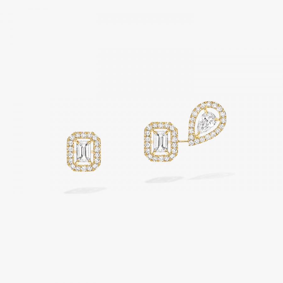 Boucles d'oreilles My Twin or et diamants