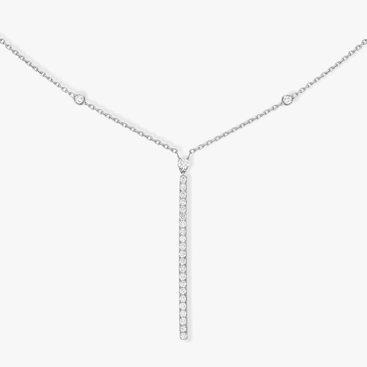 Collier Gatsby Barrette or et diamants