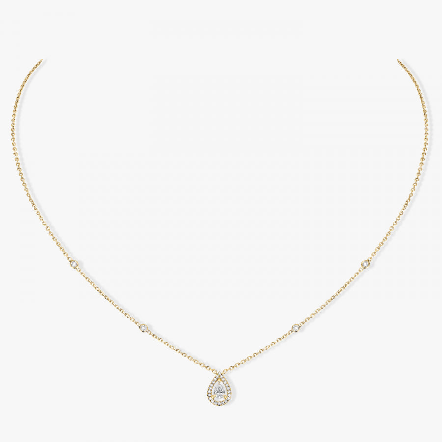 Collier Joy or et diamant poire