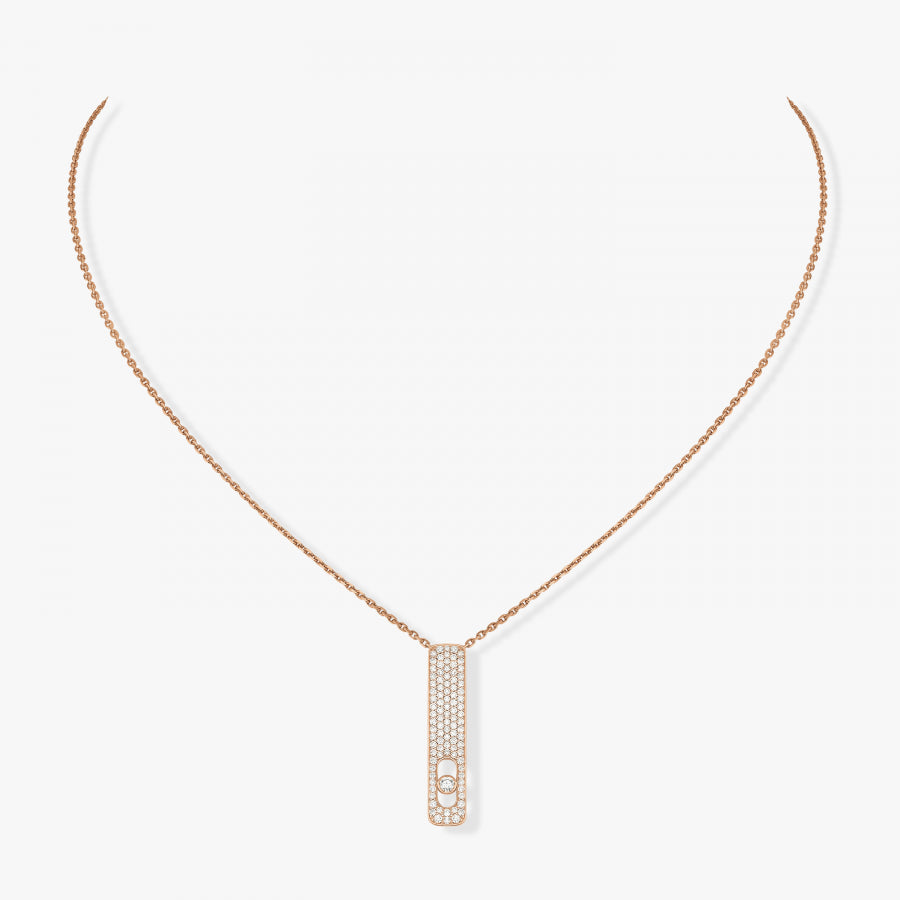 Pendentif My First Diamond or et diamant pavé