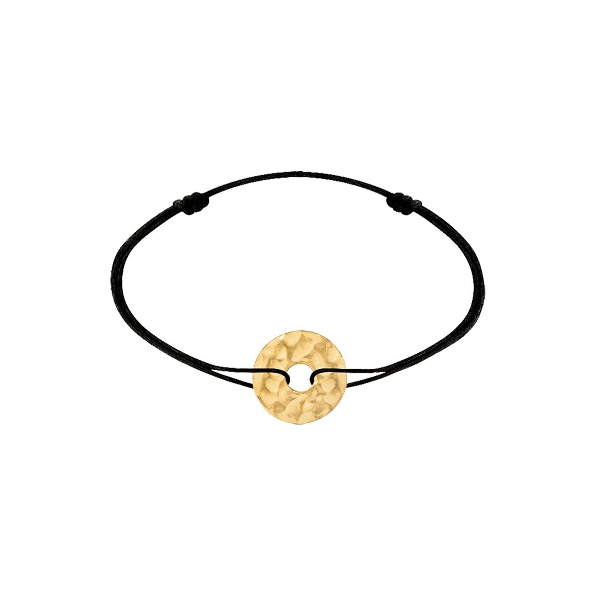 Bracelet sur cordon Pi or jaune 24Kt