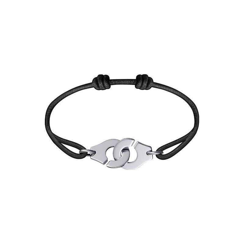 Bracelet sur cordon Menottes R15 or blanc