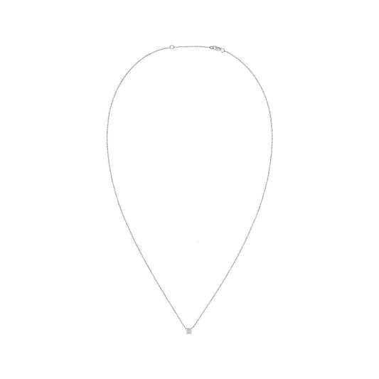 Pendentif Le Cube Diamant petit modèle or blanc 18Kt et diamant