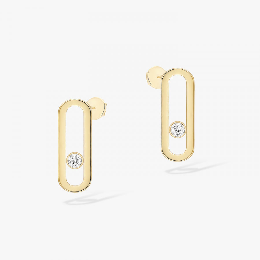 Boucles d'oreilles Move Uno or et diamants