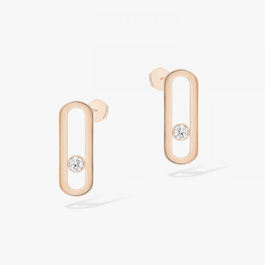 Boucles d'oreilles Move Uno or et diamants