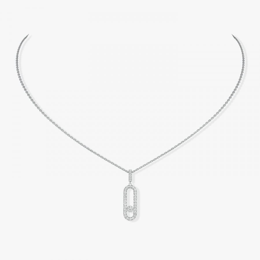Collier Move Uno GM Pavé or et diamants
