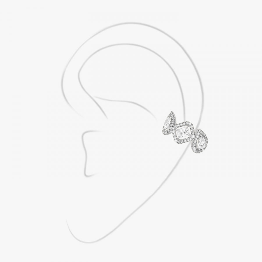 Mono clip milieu My Twin or et diamants