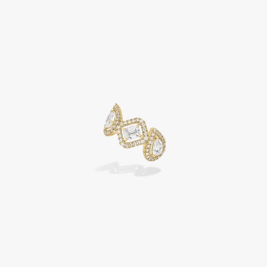 Mono clip milieu My Twin or et diamants