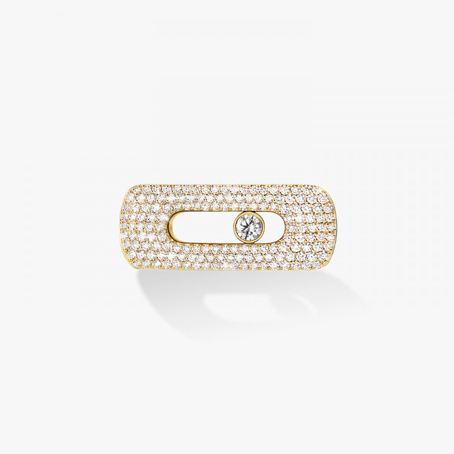 Bracelet My Move motif or pavé et bracelet cuir double tour