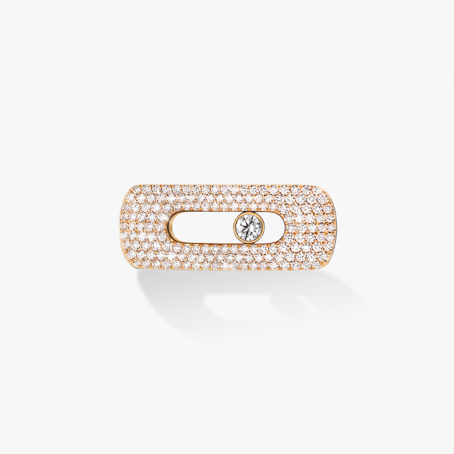 Bracelet My Move motif or pavé et bracelet cuir double tour