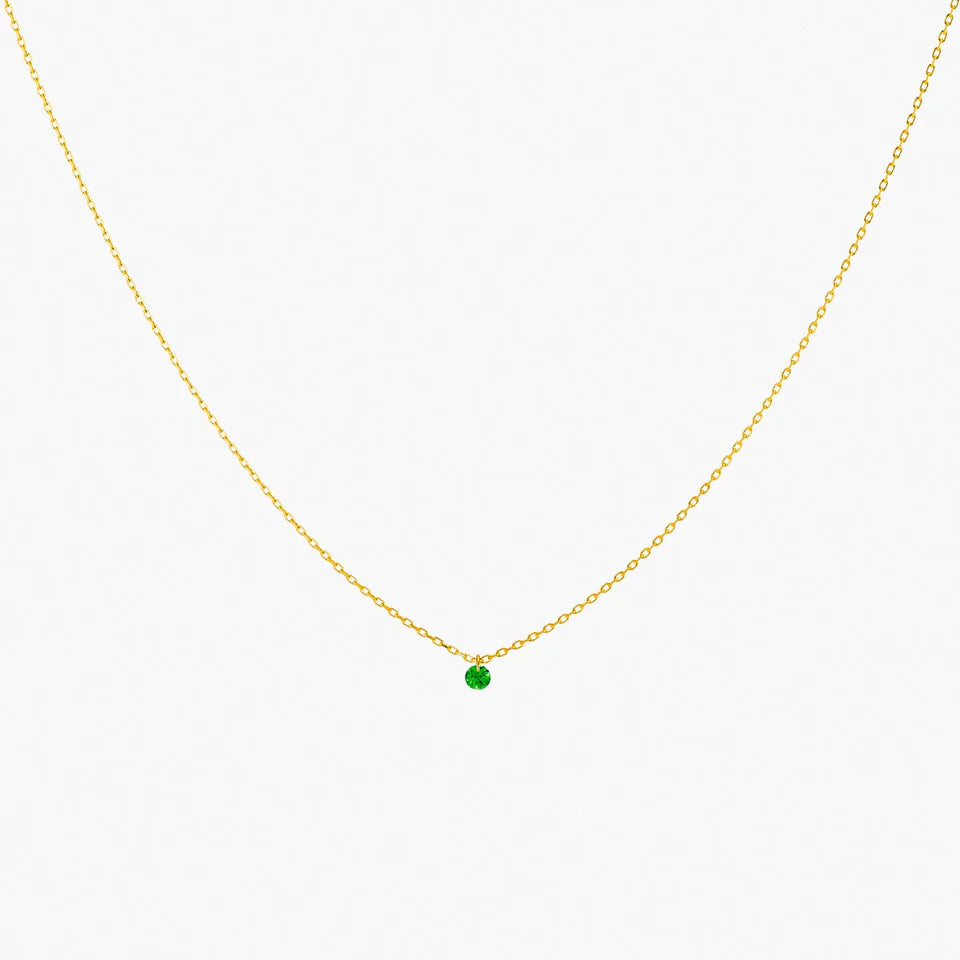 Collier Mini Confetti or jaune tsavorite 0.13ct