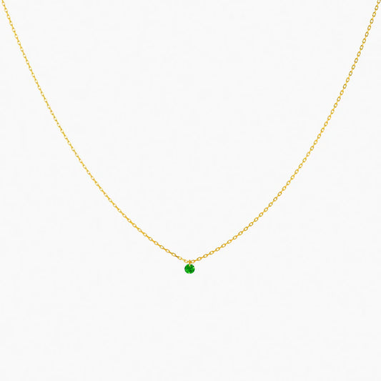 Collier Mini Confetti or jaune tsavorite 0.13ct