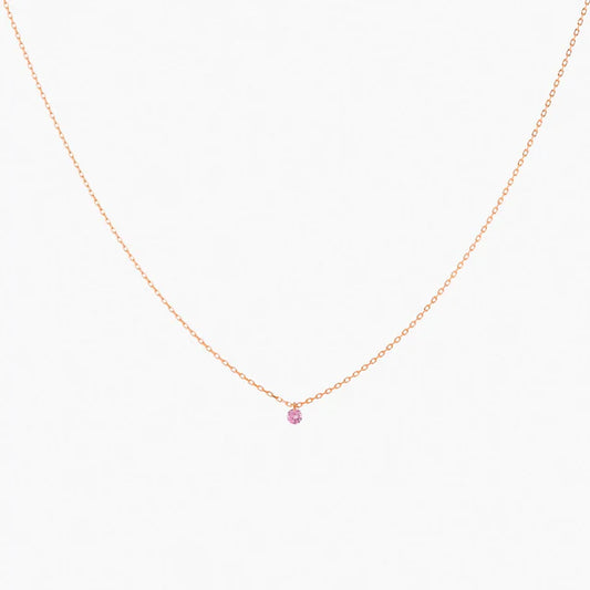 Collier Mini Confetti or rose saphir rose 0.14ct