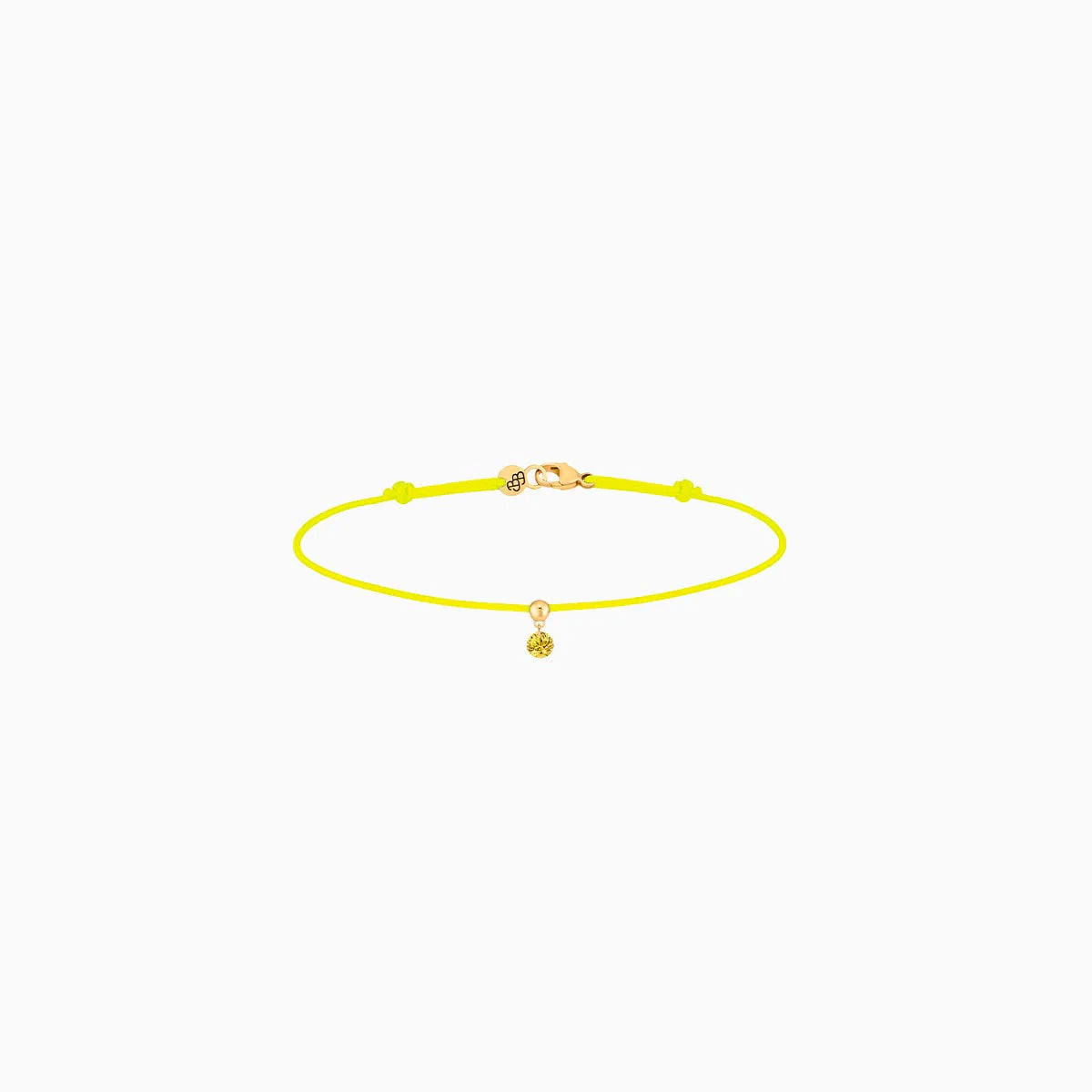 Bracelet BB saphir jaune 0.15ct or jaune cordon jaune