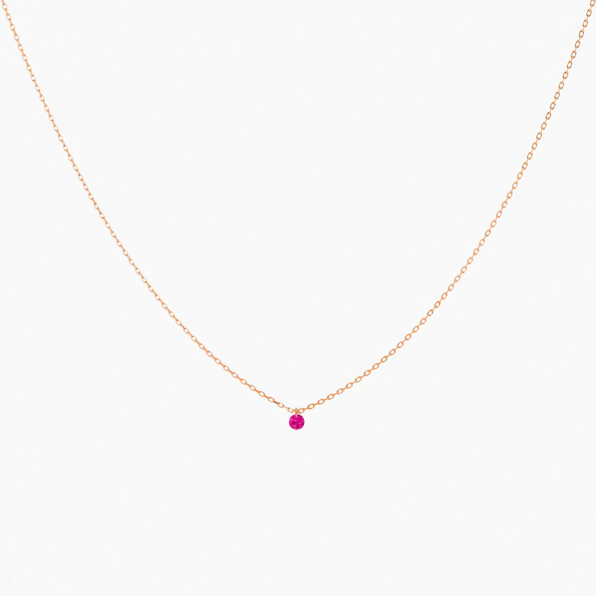 Collier Mini Confetti or rose rubis 0.15ct