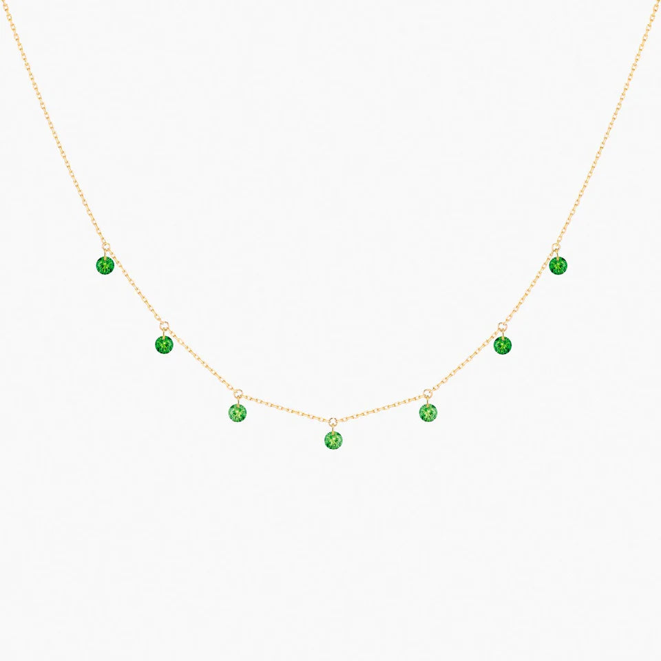 Collier Confetti or jaune tsavorites 0.90ct