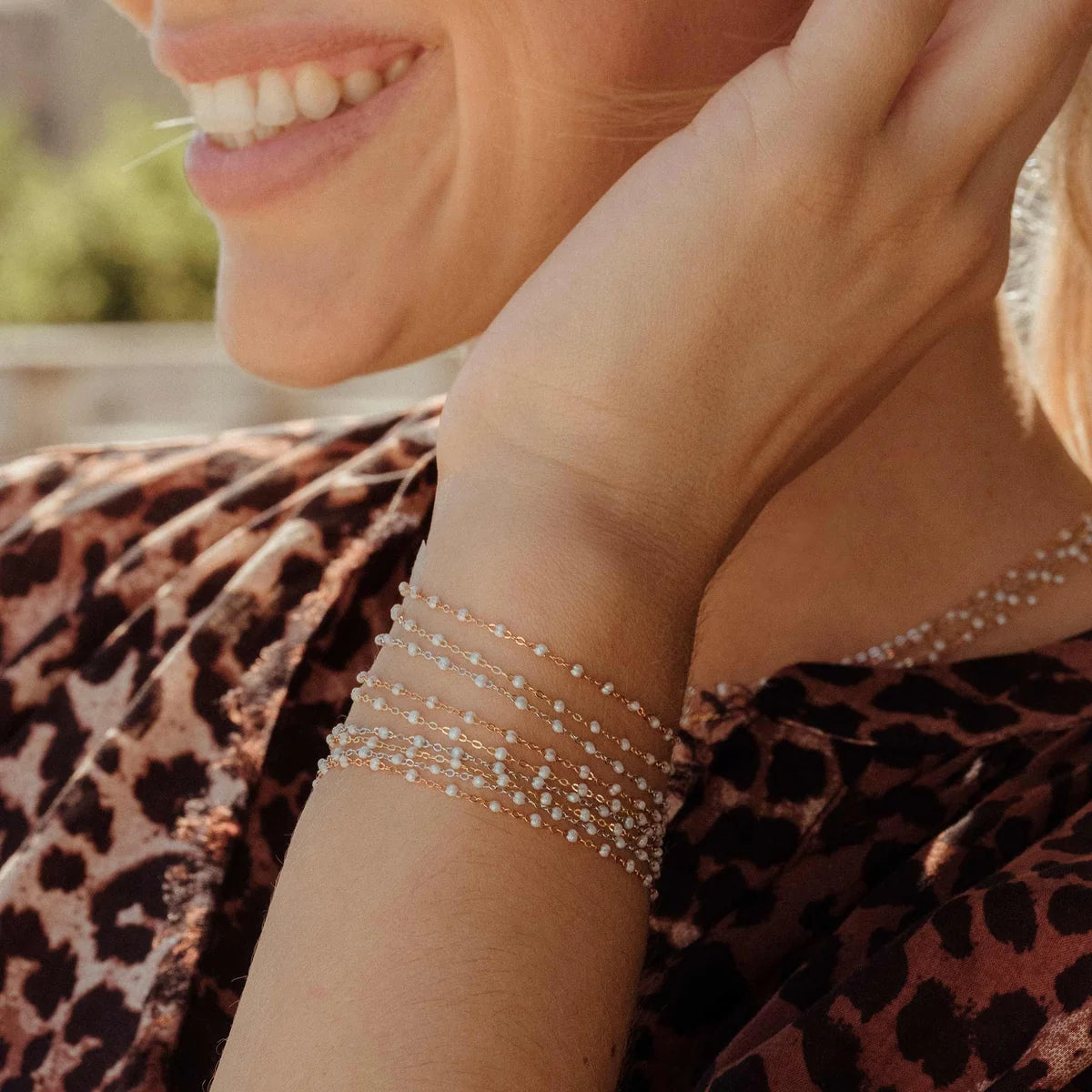 Bracelet Gigi Classique Opale or blanc 17cm