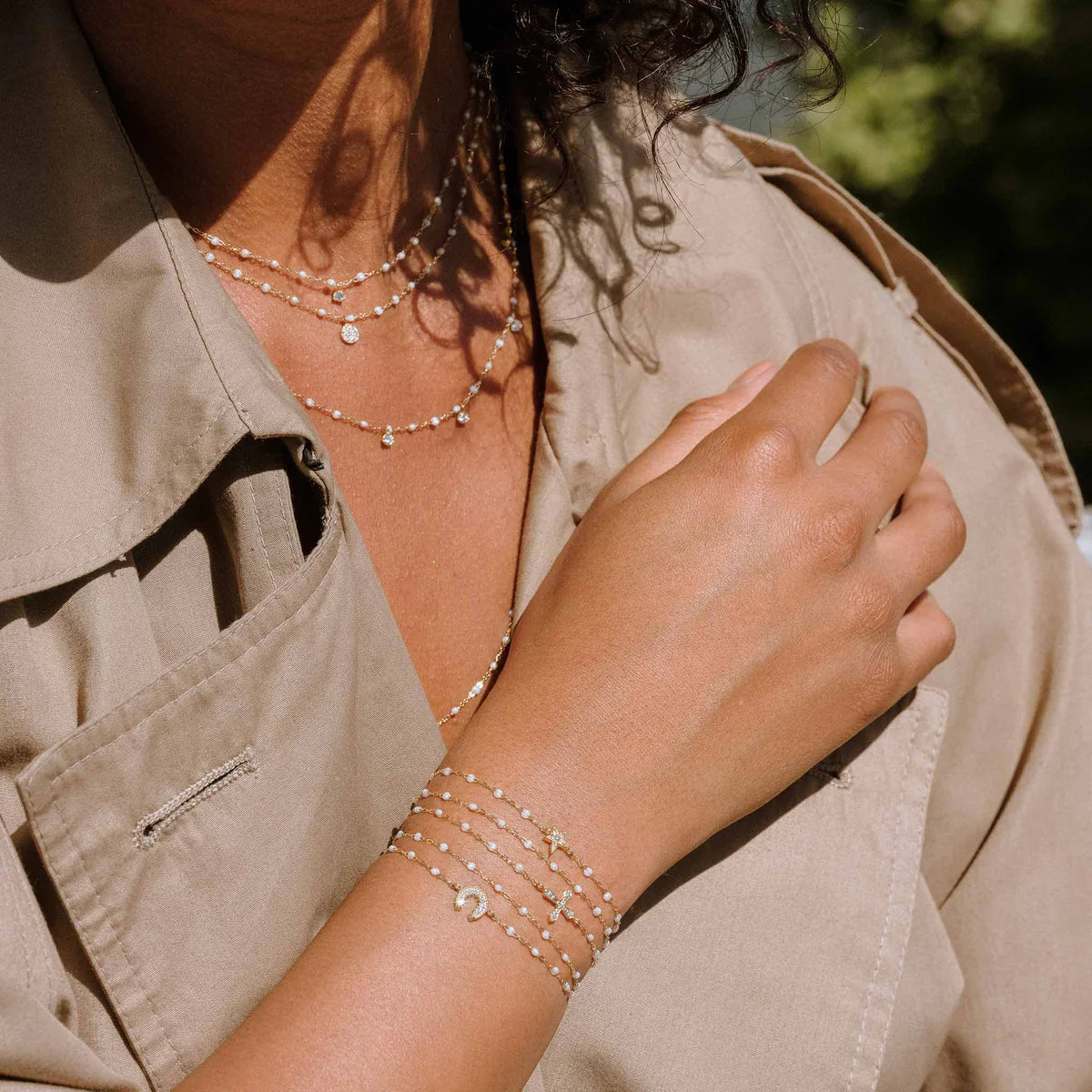 Bracelet Gigi Classique Opale or jaune 17cm