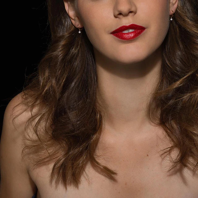 Mini créoles or jaune 2 diamants 0.20ct