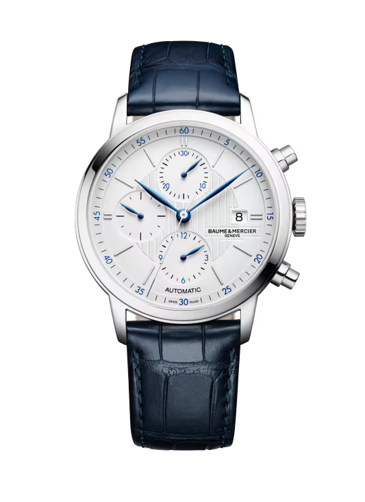 Montre Classima acier, cuir, chronographe
