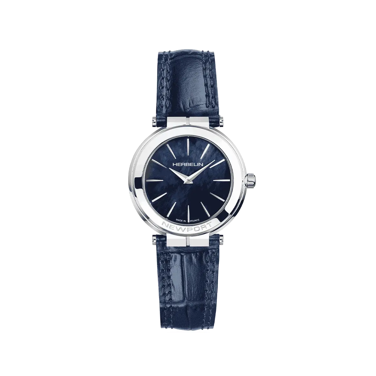 Montre Newport Slim acier et cuir