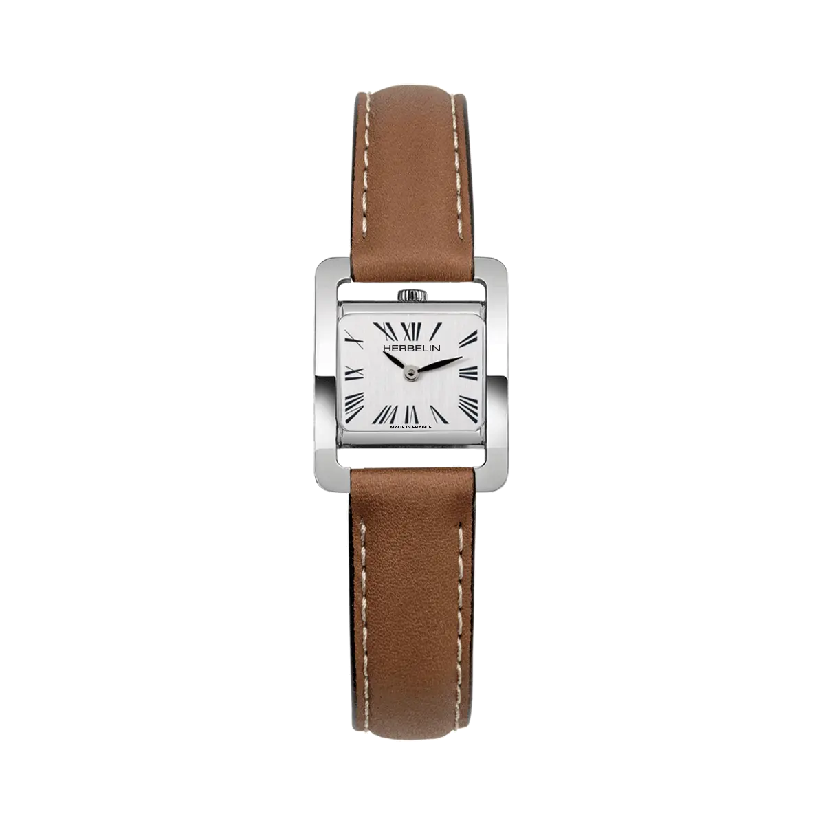 Montre V Avenue acier et cuir