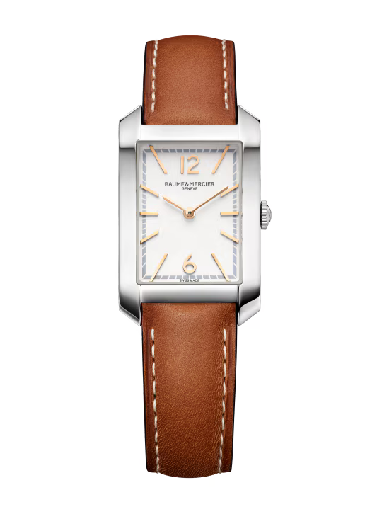 Montre Hampton acier et cuir