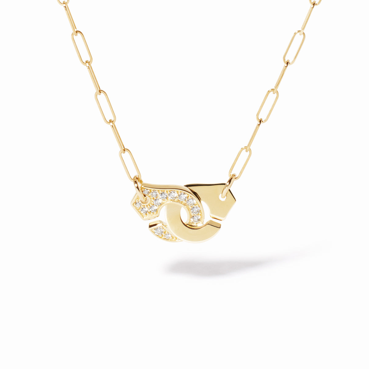 Collier Menottes R10 or jaune 18Kt et diamants