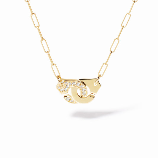 Collier Menottes R10 or jaune 18Kt et diamants