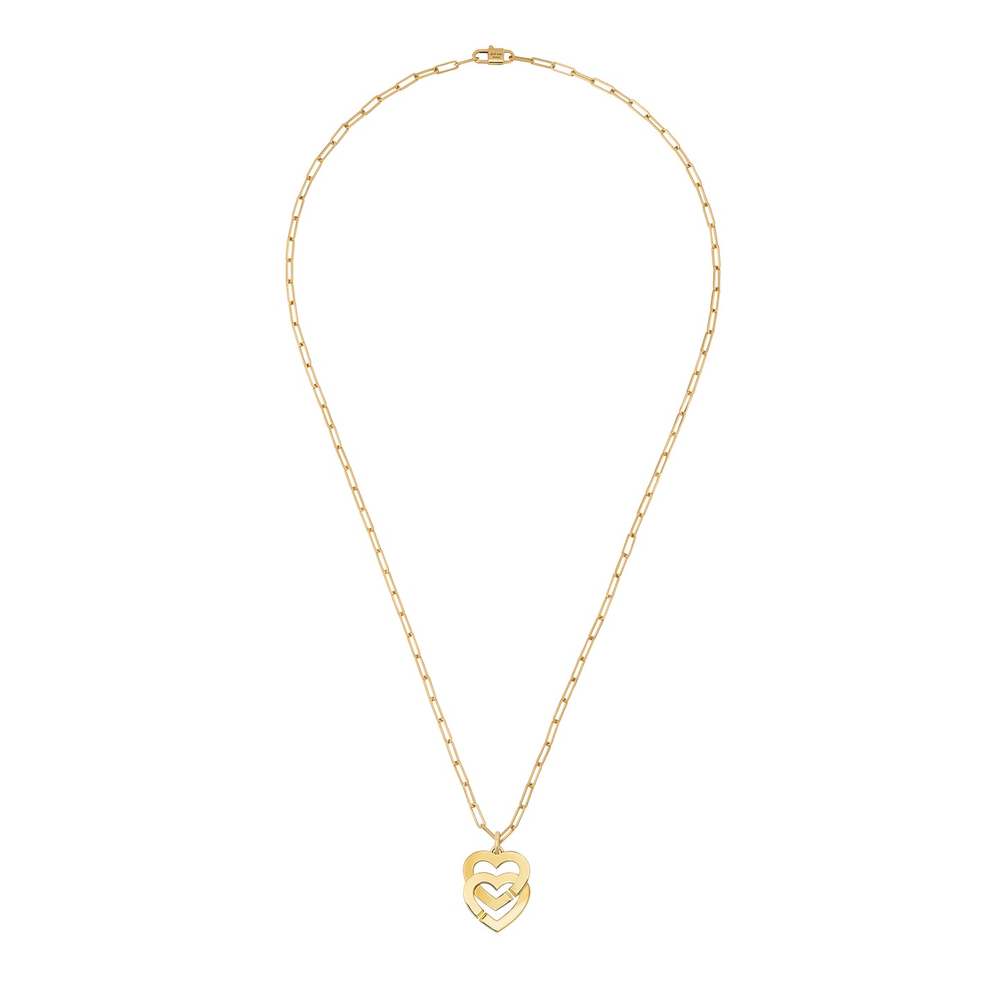 Pendentif Double Coeurs R15 or jaune 18Kt