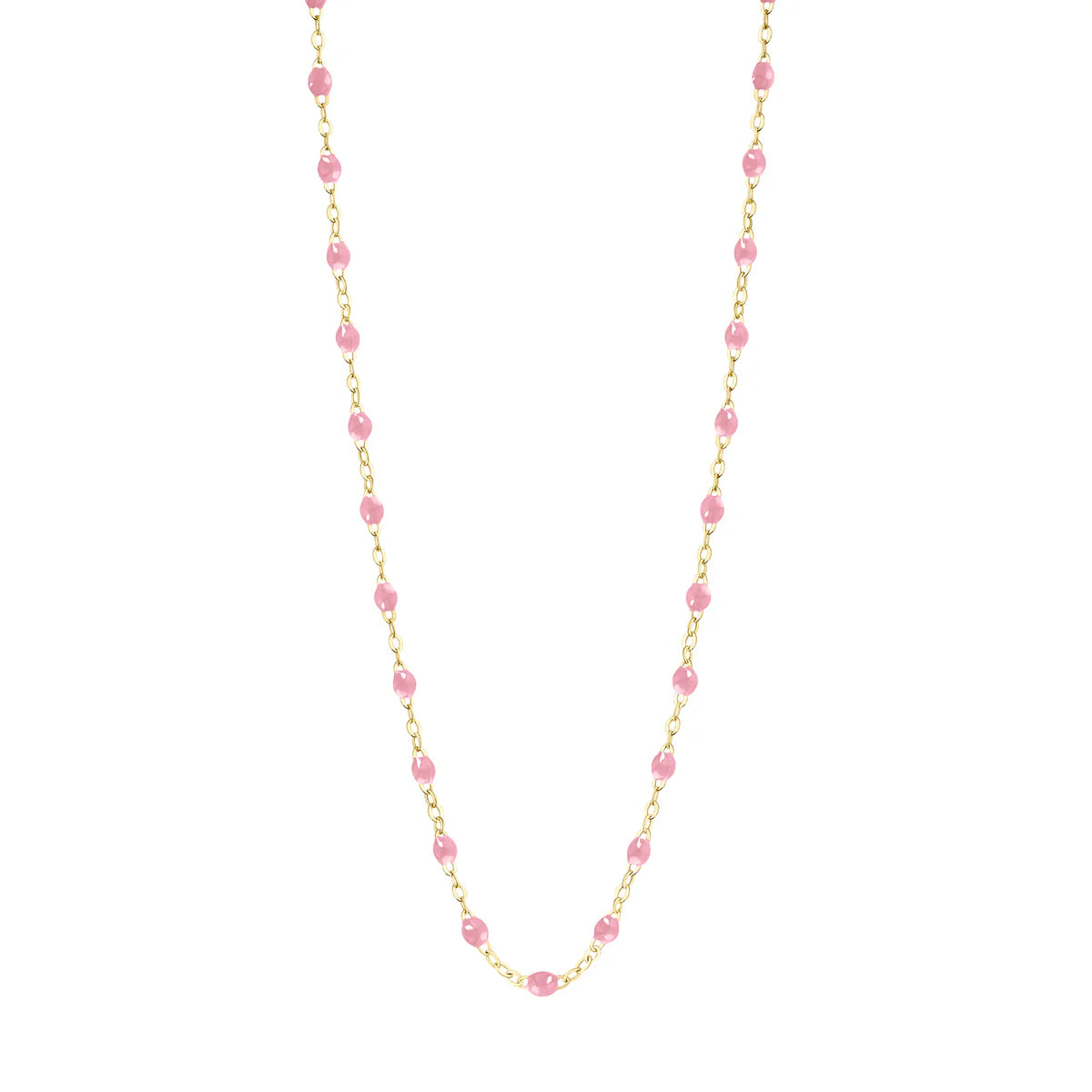 Collier Gigi Classique Fuchsia or jaune 42cm