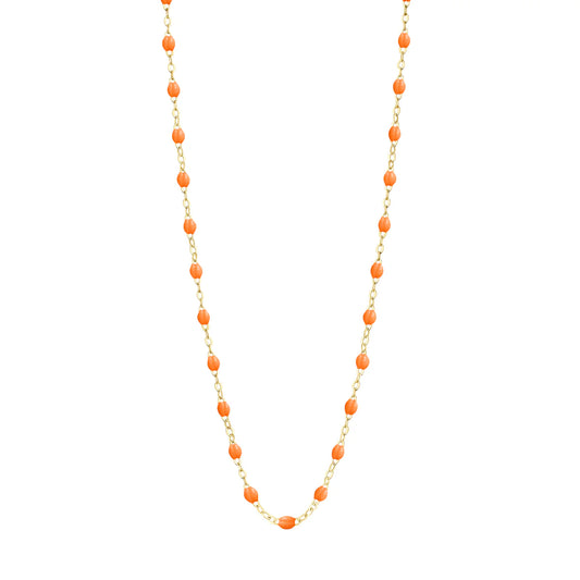 Collier Gigi Classique Mandarine or jaune 42cm