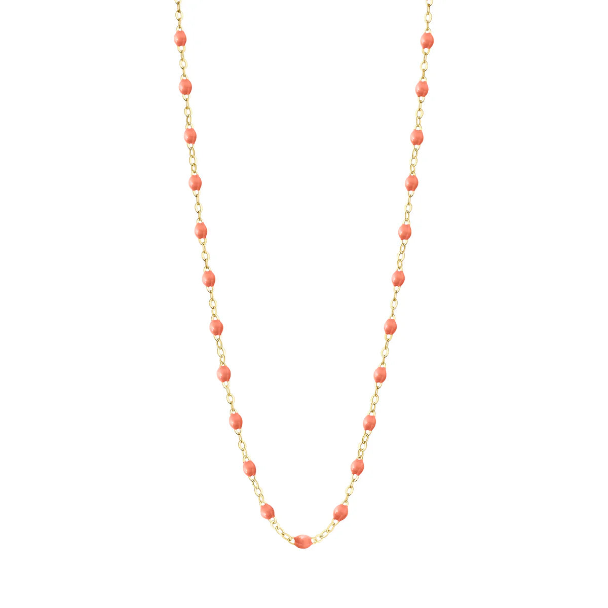 Collier Gigi Classique Saumon or jaune 42cm