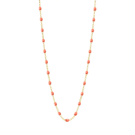 Collier Gigi Classique Saumon or jaune 42cm