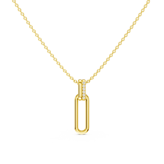 Pendentif Birkin PVD doré et diamants