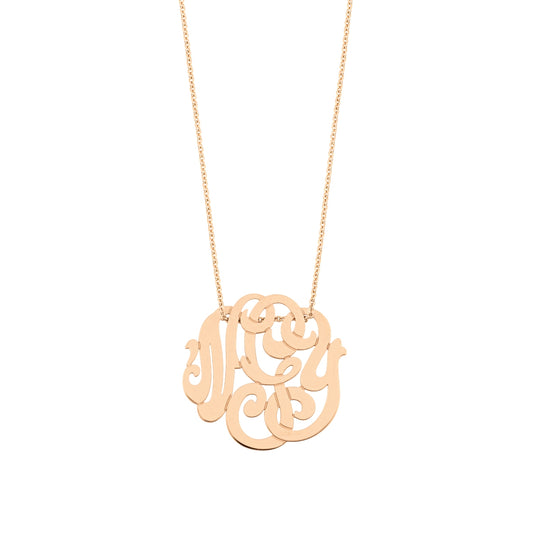 Collier Monograms Baby Lace or rose 18KT