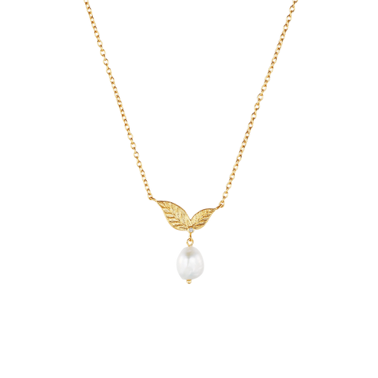 Pendentif Camille PVD doré et perle d'eau douce baroque