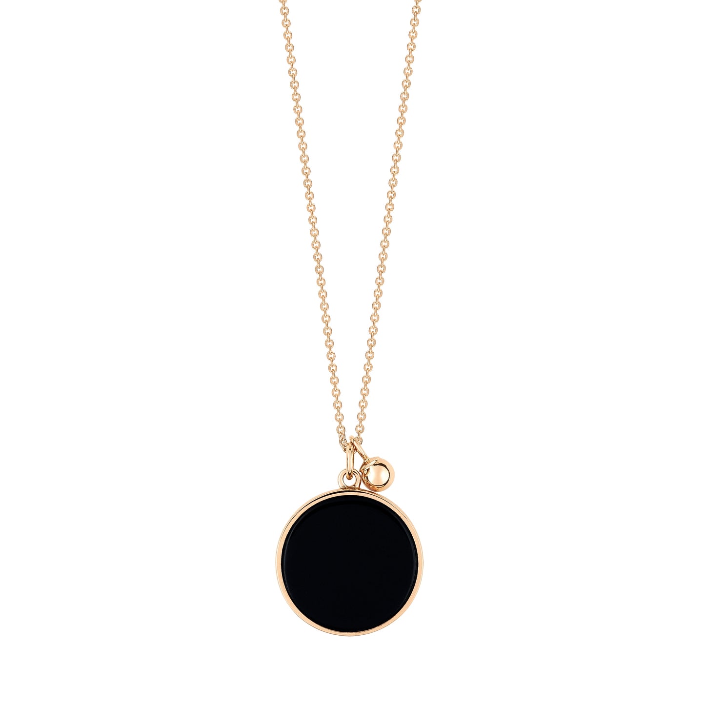 Collier Ever onyx disc or rose 18Kt