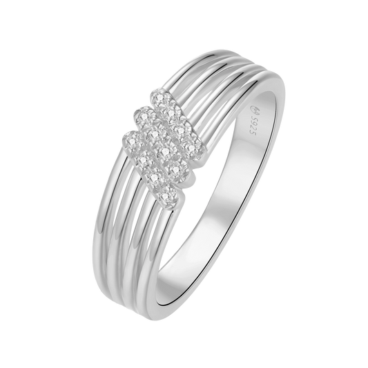 Bague Elaine argent et diamants