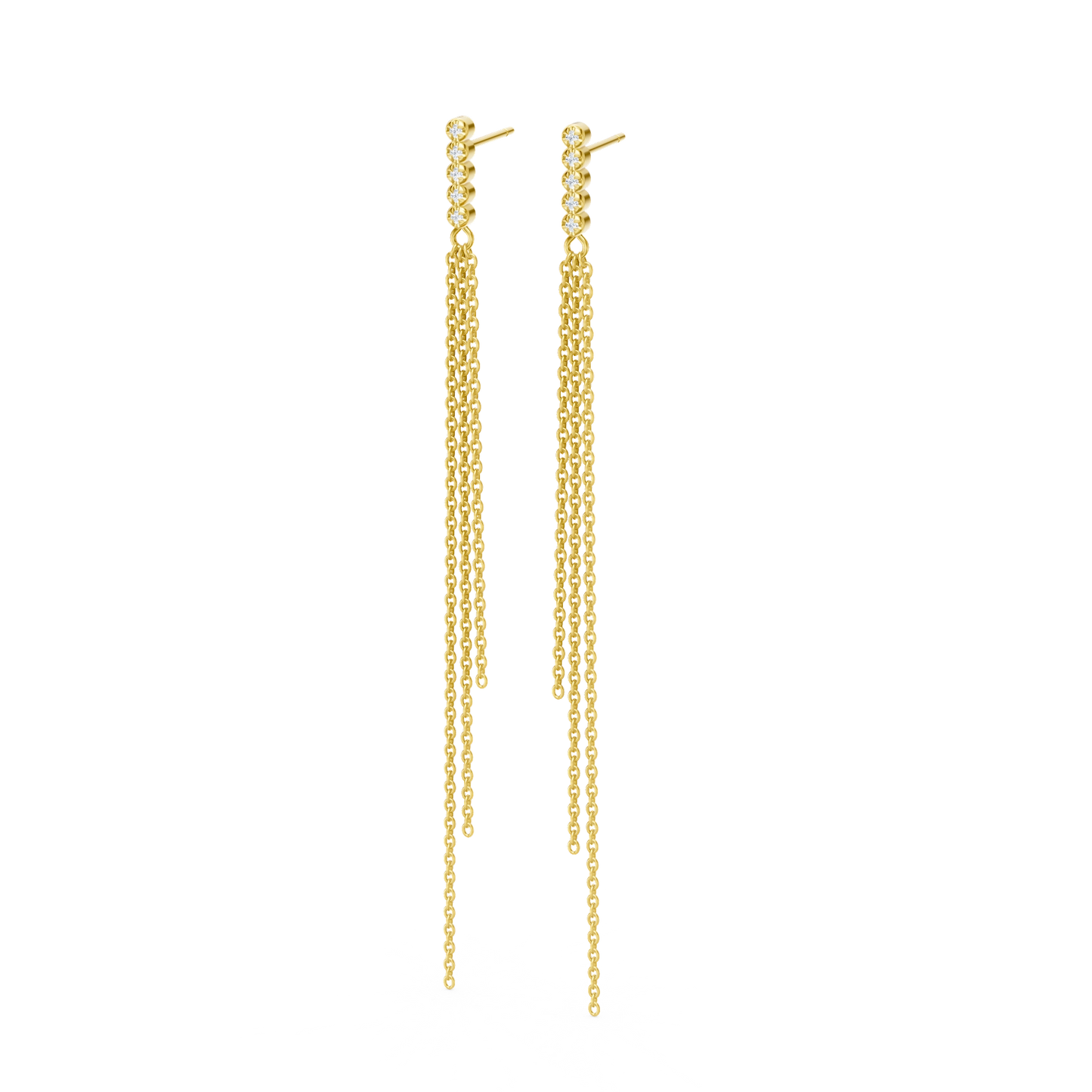 Boucles d'oreilles Elara PVD doré et diamants