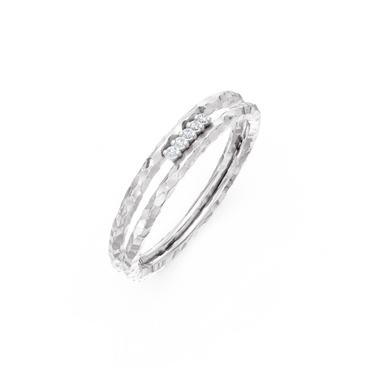 Bague Fallon argent et diamants